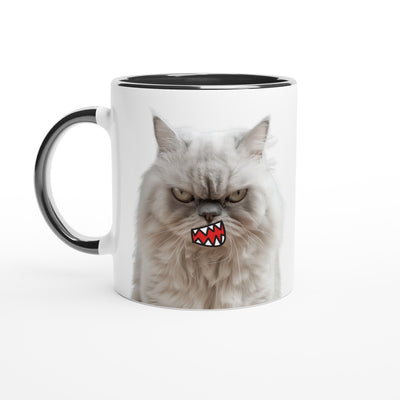 Taza Biclor con Impresión de Gato 