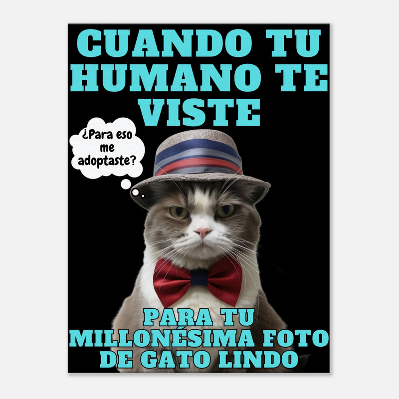 Lienzo de Gato "Modelo Reluctante" Michilandia | La tienda online de los amantes de gatos