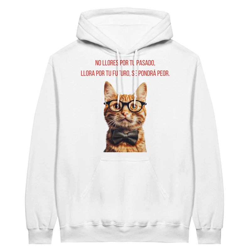 Sudadera con Capucha Unisex Estampado de Gato "Profecía Peluda" Michilandia