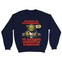 Sudadera unisex estampado de gato "Michi Hulk en el Gym" Michilandia | La tienda online de los amantes de gatos