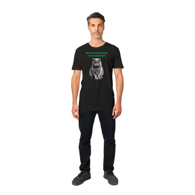 Camiseta unisex estampado de gato "Michi desafiante" Gelato