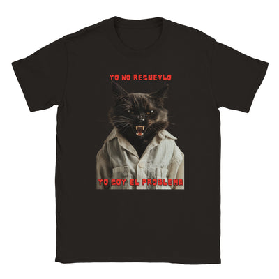 Camiseta Unisex Estampado de Gato "Soy el Problema" Michilandia | La tienda online de los fans de gatos