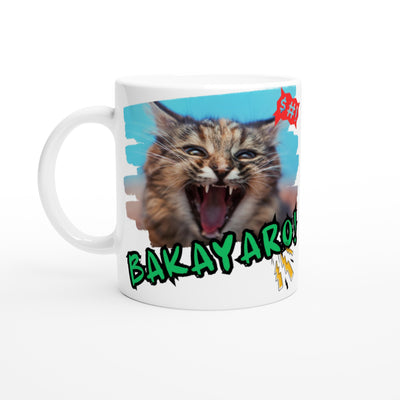 Taza Blanca con Impresión de Gato 