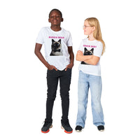 Camiseta Junior Unisex Estampado de Gato "Aventuras Nocturnas" Michilandia | La tienda online de los fans de gatos