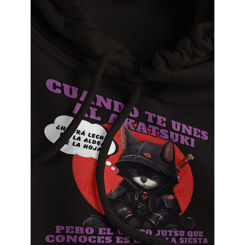 Sudadera con capucha unisex estampado de gato "Siesta No Jutsu" Michilandia | La tienda online de los amantes de gatos