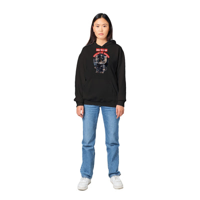 Sudadera con capucha unisex estampado de gato "Michi cop" Gelato