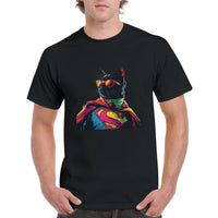 Camiseta Unisex Estampado de Gato "SuperMiau" Michilandia | La tienda online de los fans de gatos