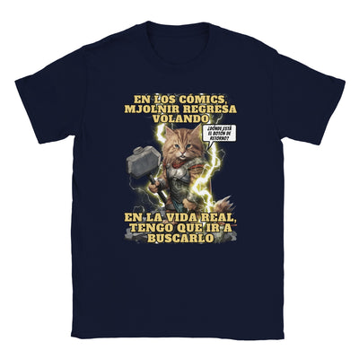 Camiseta unisex estampado de gato "El trueno que Maulla" Michilandia | La tienda online de los amantes de gatos