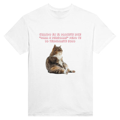 Camiseta Unisex Estampado de Gato "Miau de Culpa" Michilandia | La tienda online de los fans de gatos