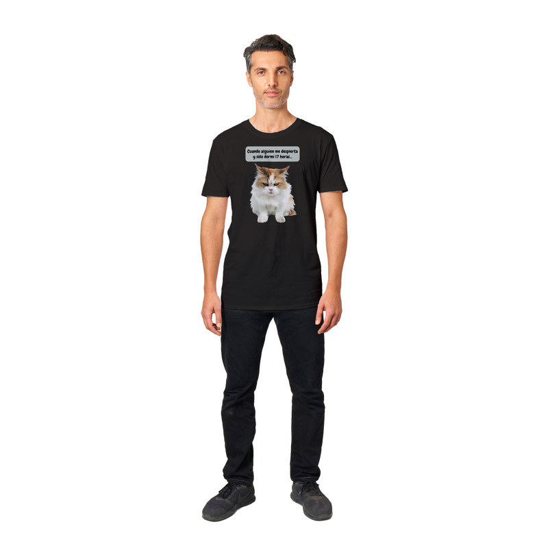 Camiseta unisex estampado de gato "Michi dormilón" Gelato