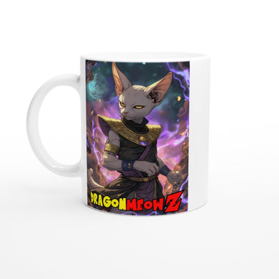 Taza Blanca con Impresión de Gato 