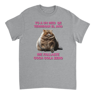 Camiseta Unisex Estampado de Gato "Desilusión Anual" Michilandia | La tienda online de los fans de gatos