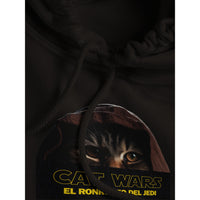 Sudadera con Capucha Unisex Estampado de Gato "Ronroneo Jedi" Michilandia | La tienda online de los fans de gatos