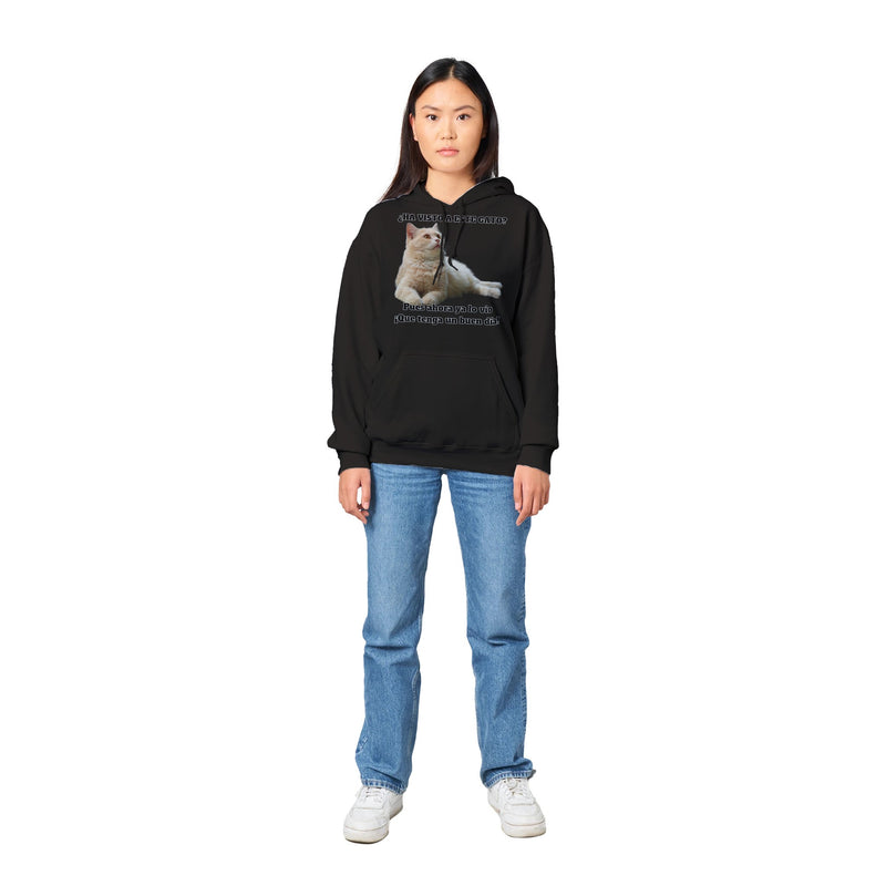 Sudadera con Capucha Unisex Estampado de Gato "Gato del Día" Michilandia | La tienda online de los fans de gatos