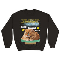 Sudadera unisex estampado de gato 