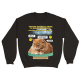 Sudadera unisex estampado de gato "Melancolía Digital" Michilandia | La tienda online de los amantes de gatos