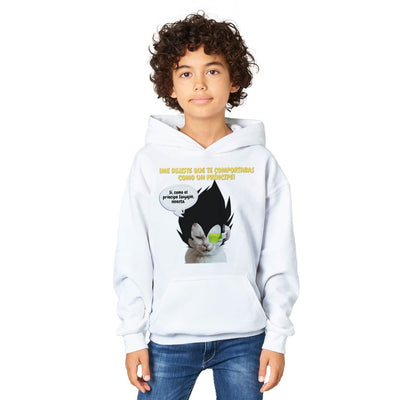 Sudadera con capucha júnior estampado de gato 