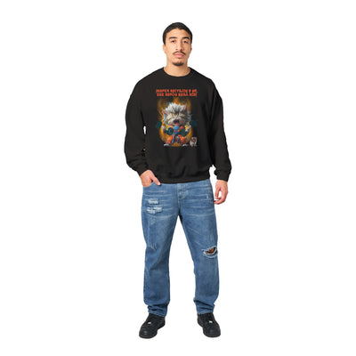 Sudadera Unisex Estampado de Gato "Fuerza Felina Saiyajin" Michilandia | La tienda online de los fans de gatos