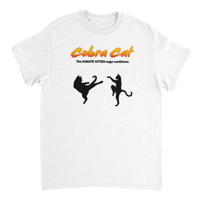 Camiseta Unisex Estampado de Gato "Cobra Cat: La Saga Continúa" Michilandia | La tienda online de los fans de gatos