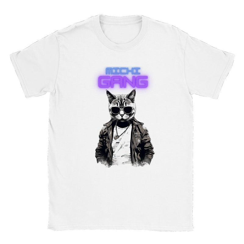 Camiseta unisex estampado de gato "Michi Gang" Gelato