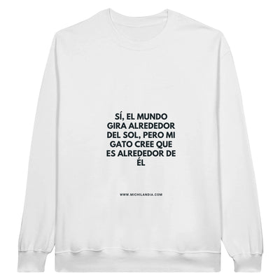 Sudadera Unisex Estampado de Gato "Centro del Universo" Michilandia | La tienda online de los fans de gatos