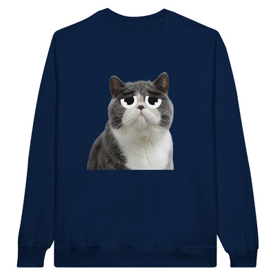 Sudadera Unisex Estampado de Gato "Triste pero Gracioso" Michilandia