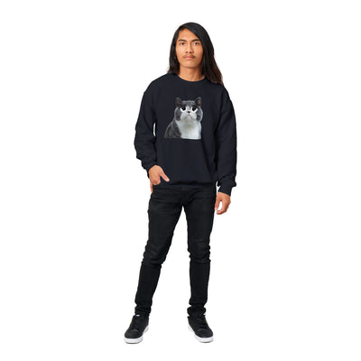 Sudadera Unisex Estampado de Gato "Triste pero Gracioso" Michilandia