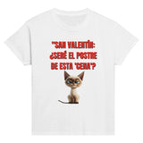 Camiseta Junior Unisex Estampado de Gato "Miau Romántico" Michilandia | La tienda online de los fans de gatos