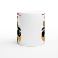 Taza Blanca con Impresión de Gato "Saiyajin Fitness" Michilandia | La tienda online de los fans de gatos