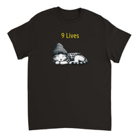 Camiseta Unisex Estampado de Gato "9 Lives" Michilandia | La tienda online de los fans de gatos