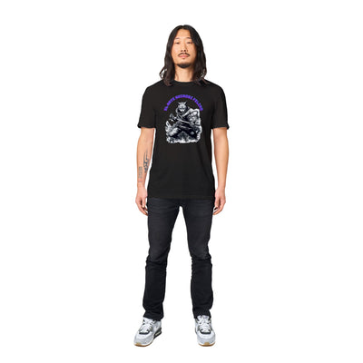 Camiseta unisex estampado de gato "El arte shinobi felino" Gelato