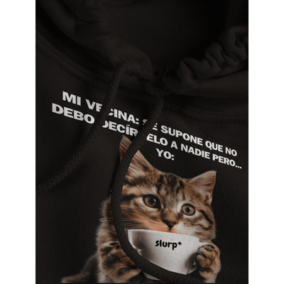 Sudadera con Capucha Unisex Estampado de Gato "Chisme Gatuno" Michilandia | La tienda online de los fans de gatos