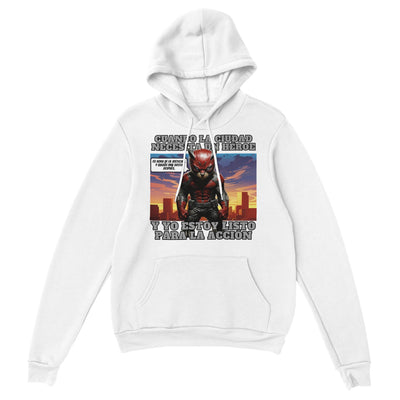 Sudadera con Capucha Unisex Estampado de Gato "Atardecer Heroico" Michilandia | La tienda online de los fans de gatos