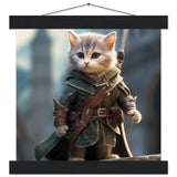 Póster semibrillante de gato con colgador "Michi Legolas" Gelato