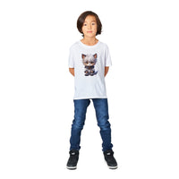 Camiseta júnior unisex estampado de gato "KiruCat: El Neko Asesino" Michilandia | La tienda online de los amantes de gatos