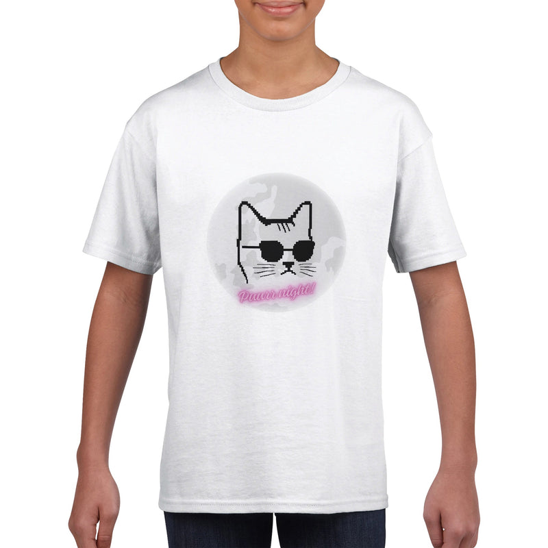 Camiseta Junior Unisex Estampado de Gato 