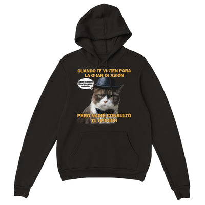 Sudadera con Capucha Unisex Estampado de Gato 