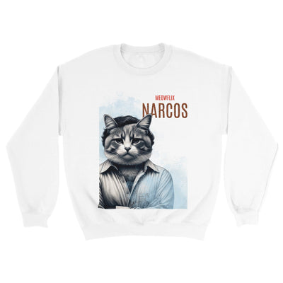 Sudadera Unisex Estampado de Gato "Narcogato" Michilandia | La tienda online de los fans de gatos