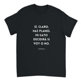 Camiseta Unisex Estampado de Gato "Dictador Doméstico" Michilandia | La tienda online de los fans de gatos