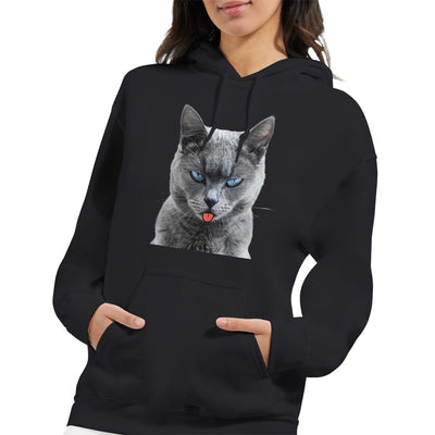 Sudadera con Capucha Unisex Estampado de Gato "Burla Felina" Michilandia