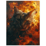 Panel de aluminio impresión de gato "Mirada Explosiva" Michilandia | La tienda online de los fans de gatos