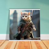 Póster semibrillante de gato con colgador "Michi Legolas" Gelato