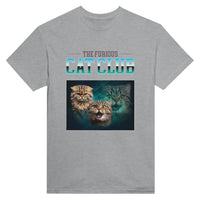 Camiseta Unisex Estampado de Gato "El Club de los Gatos Furiosos" Michilandia