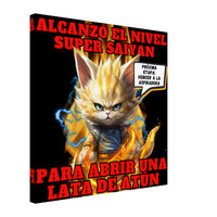 Lienzo de Gato "Super Saiyajin Felino" Michilandia | La tienda online de los amantes de gatos