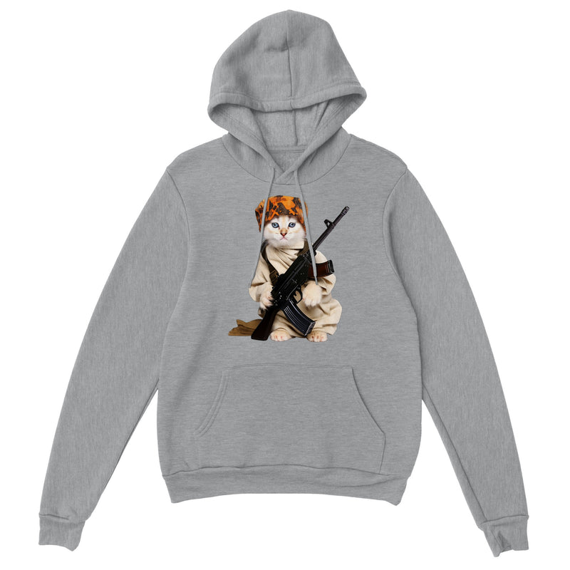 Sudadera con capucha unisex estampado de gato "Michi Talibán" Gelato