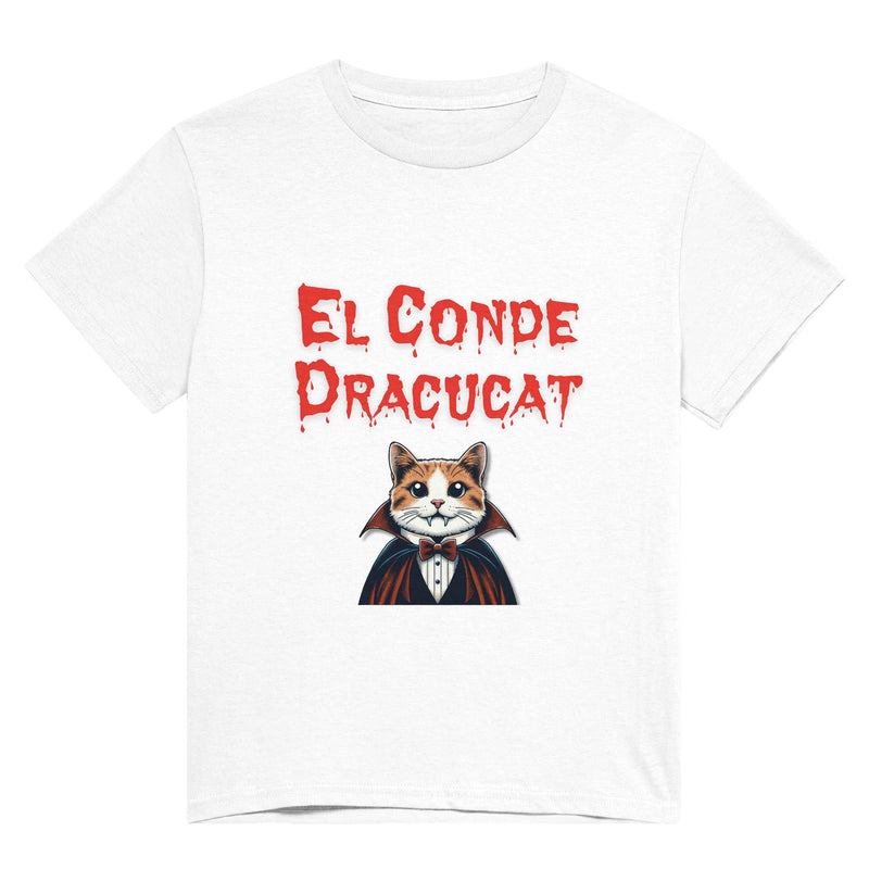 Camiseta Unisex Estampado de Gato "Conde Dracucat" Michilandia | La tienda online de los fans de gatos