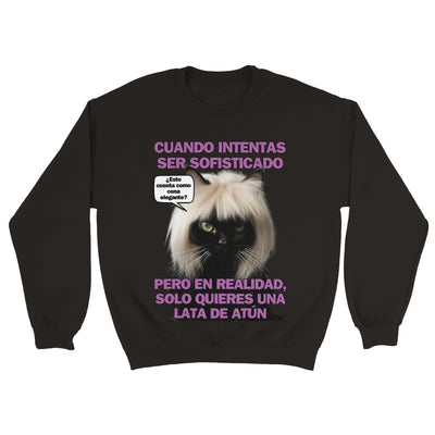 Sudadera Unisex Estampado de Gato 