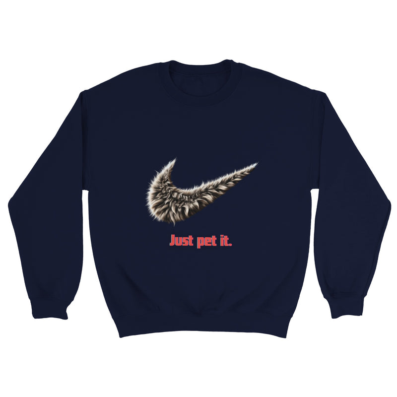 Sudadera Unisex Estampado de Gato "Just Pet It" Michilandia | La tienda online de los fans de gatos