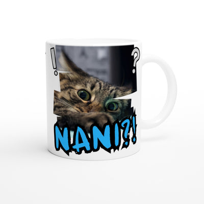 Taza Blanca con Impresión de Gato "Sorpresa Felina" Michilandia | La tienda online de los amantes de gatos