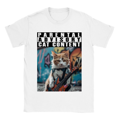 Camiseta unisex estampado de gato "Michi Rockstar" Gelato